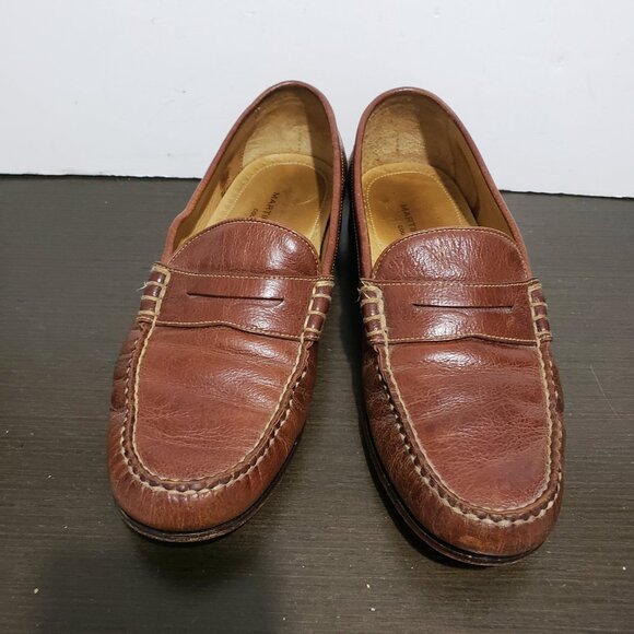 Martin Dingman Countrywear Brown Leather Penny Loafers Boots 10M main image 13